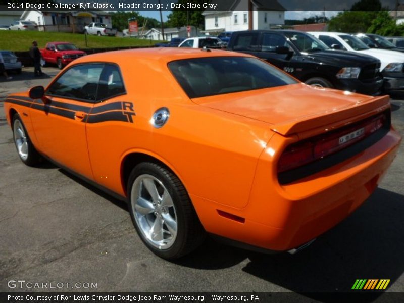 Header Orange / Dark Slate Gray 2014 Dodge Challenger R/T Classic