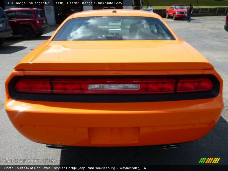 Header Orange / Dark Slate Gray 2014 Dodge Challenger R/T Classic