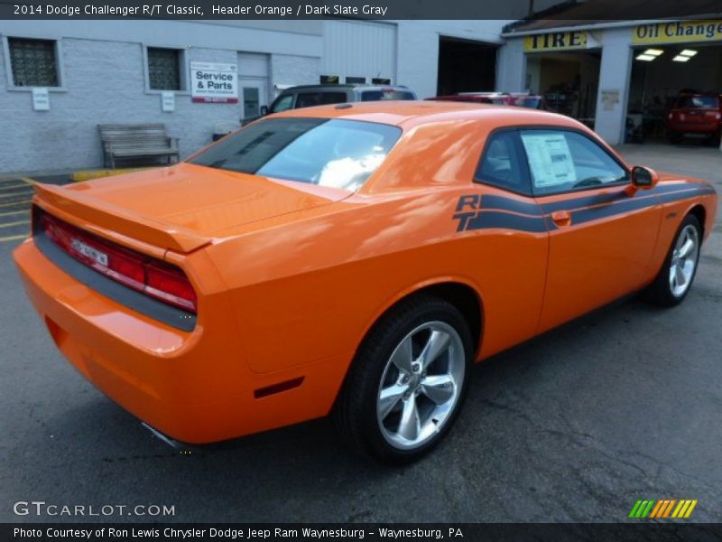 Header Orange / Dark Slate Gray 2014 Dodge Challenger R/T Classic