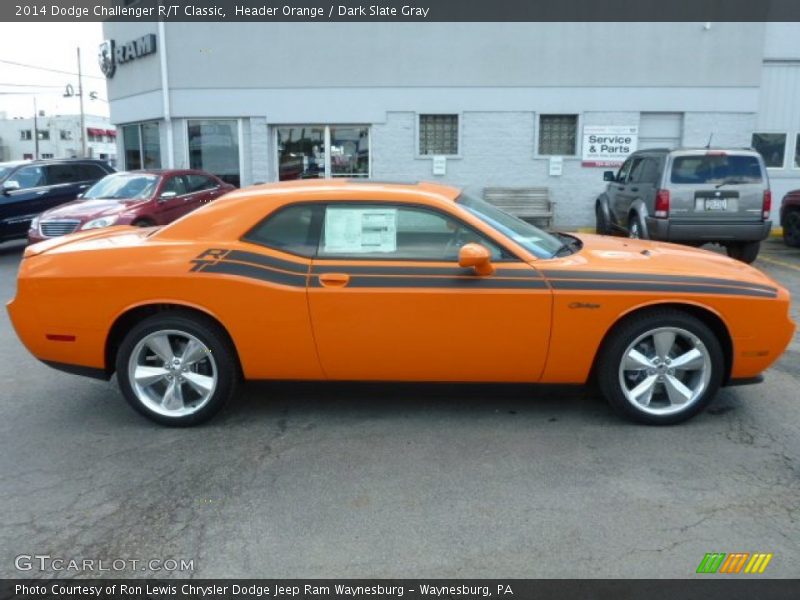 Header Orange / Dark Slate Gray 2014 Dodge Challenger R/T Classic