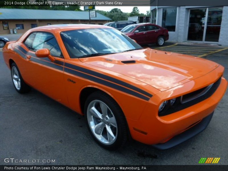 Header Orange / Dark Slate Gray 2014 Dodge Challenger R/T Classic