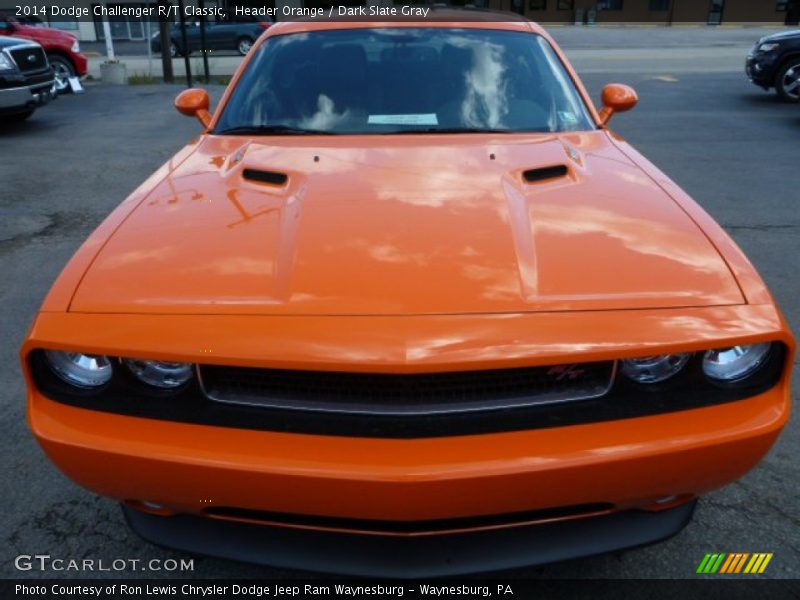 Header Orange / Dark Slate Gray 2014 Dodge Challenger R/T Classic