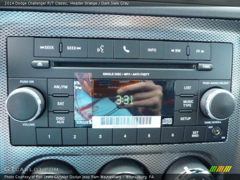 Header Orange / Dark Slate Gray 2014 Dodge Challenger R/T Classic