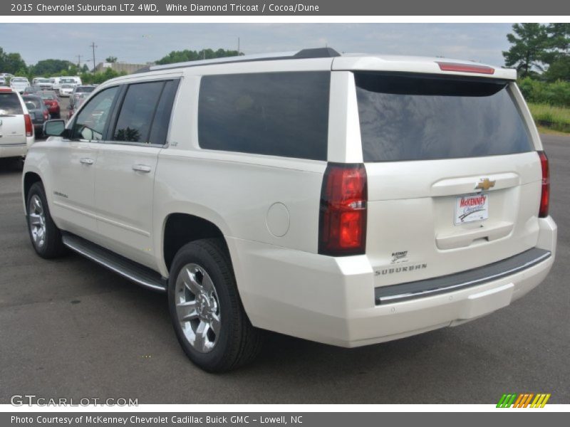 White Diamond Tricoat / Cocoa/Dune 2015 Chevrolet Suburban LTZ 4WD