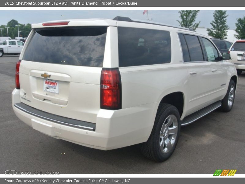 White Diamond Tricoat / Cocoa/Dune 2015 Chevrolet Suburban LTZ 4WD