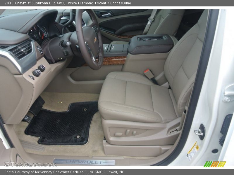 White Diamond Tricoat / Cocoa/Dune 2015 Chevrolet Suburban LTZ 4WD