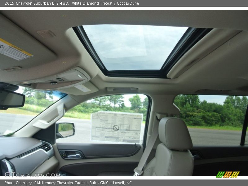 White Diamond Tricoat / Cocoa/Dune 2015 Chevrolet Suburban LTZ 4WD