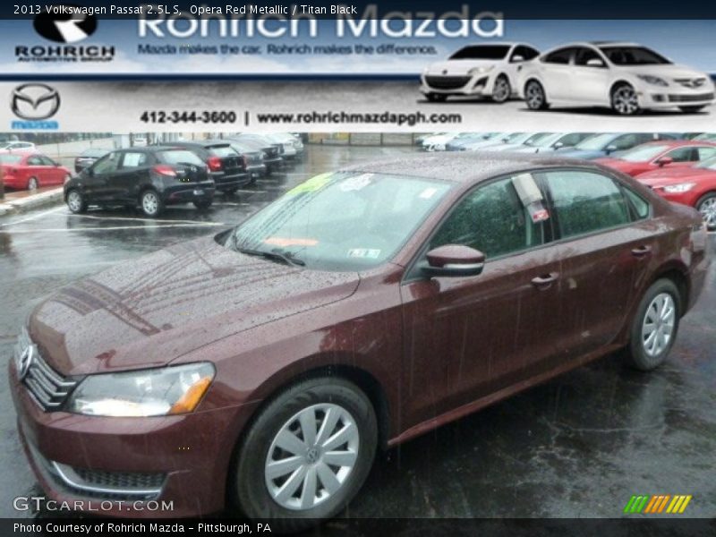 Opera Red Metallic / Titan Black 2013 Volkswagen Passat 2.5L S
