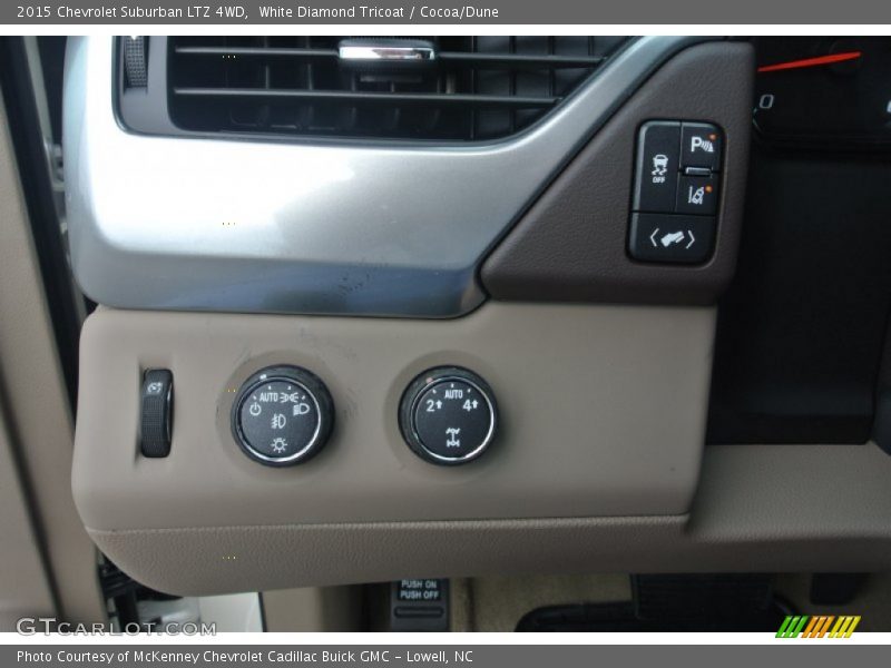 White Diamond Tricoat / Cocoa/Dune 2015 Chevrolet Suburban LTZ 4WD