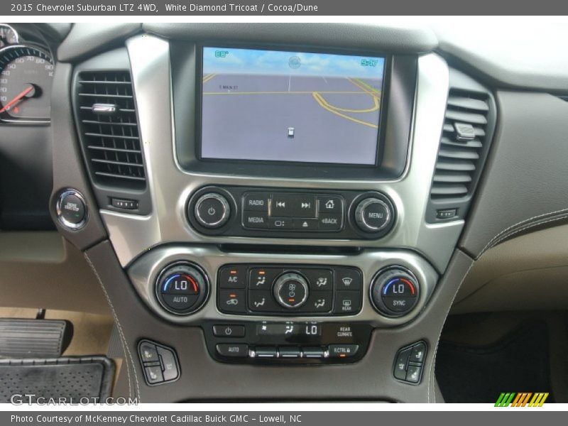 White Diamond Tricoat / Cocoa/Dune 2015 Chevrolet Suburban LTZ 4WD