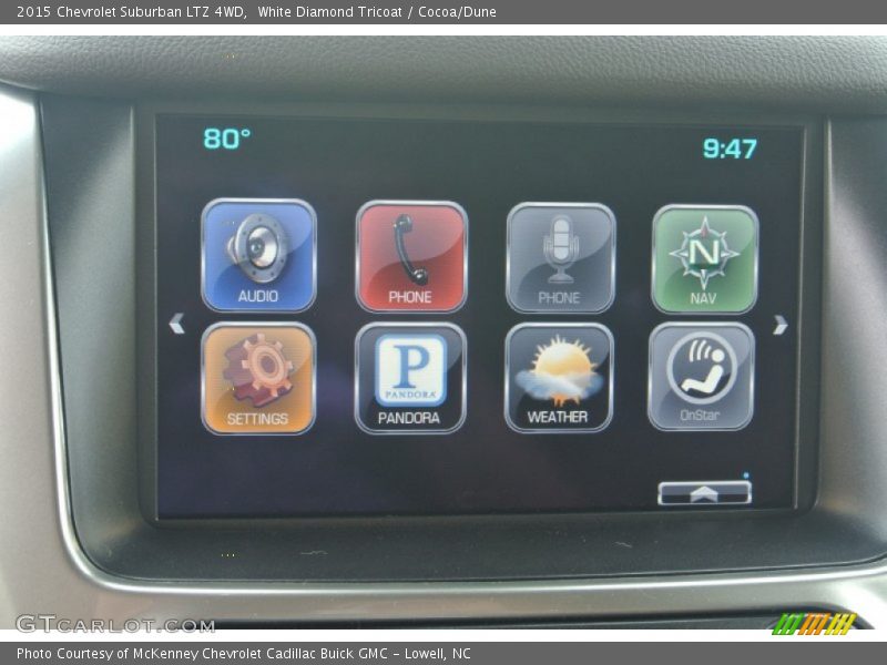 White Diamond Tricoat / Cocoa/Dune 2015 Chevrolet Suburban LTZ 4WD