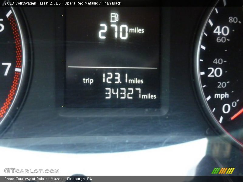 Opera Red Metallic / Titan Black 2013 Volkswagen Passat 2.5L S