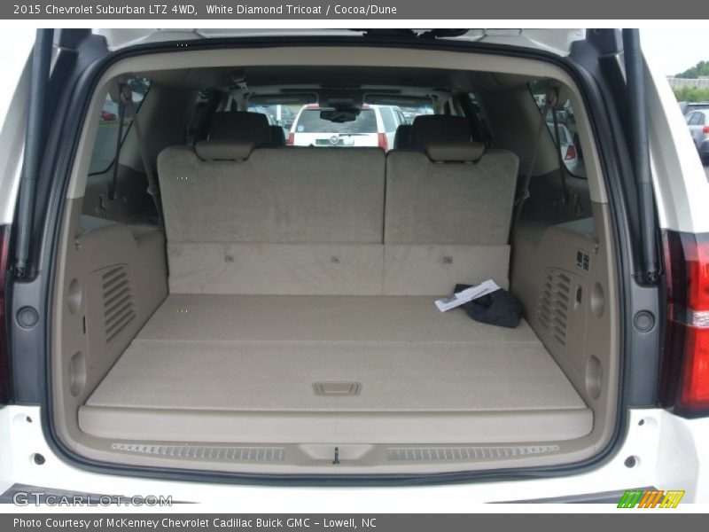 White Diamond Tricoat / Cocoa/Dune 2015 Chevrolet Suburban LTZ 4WD