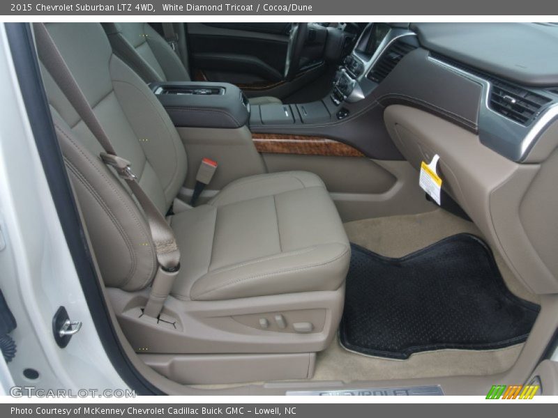 White Diamond Tricoat / Cocoa/Dune 2015 Chevrolet Suburban LTZ 4WD