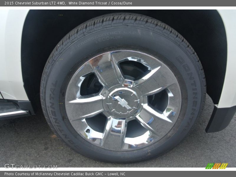 White Diamond Tricoat / Cocoa/Dune 2015 Chevrolet Suburban LTZ 4WD