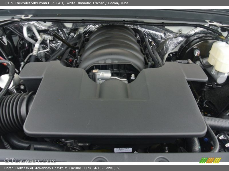White Diamond Tricoat / Cocoa/Dune 2015 Chevrolet Suburban LTZ 4WD