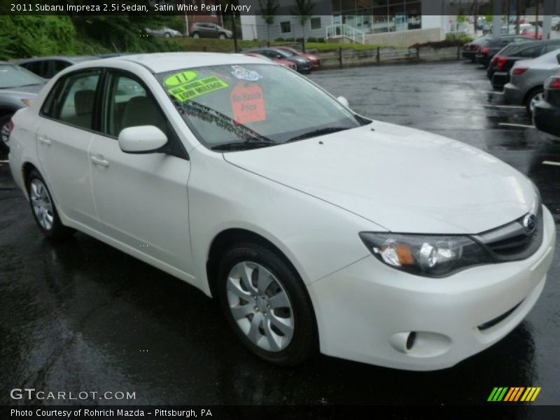 Satin White Pearl / Ivory 2011 Subaru Impreza 2.5i Sedan