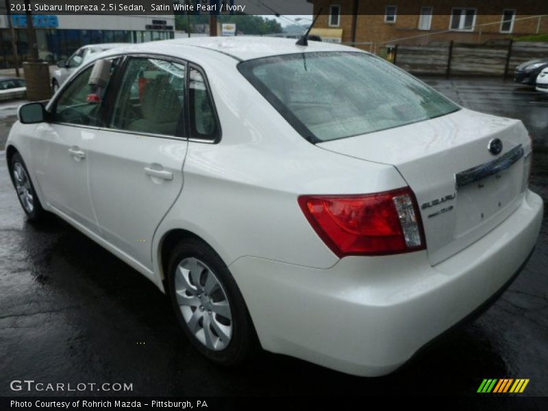 Satin White Pearl / Ivory 2011 Subaru Impreza 2.5i Sedan