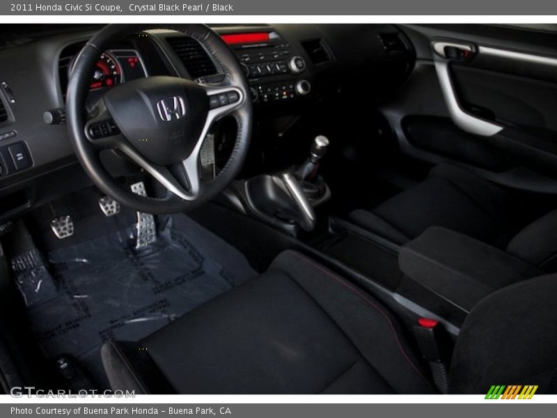 Crystal Black Pearl / Black 2011 Honda Civic Si Coupe