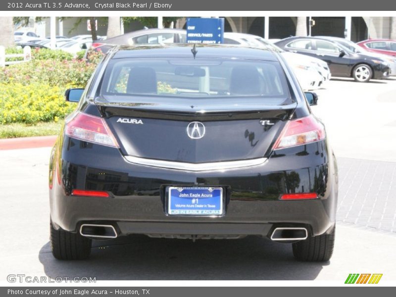 Crystal Black Pearl / Ebony 2012 Acura TL 3.5 Advance