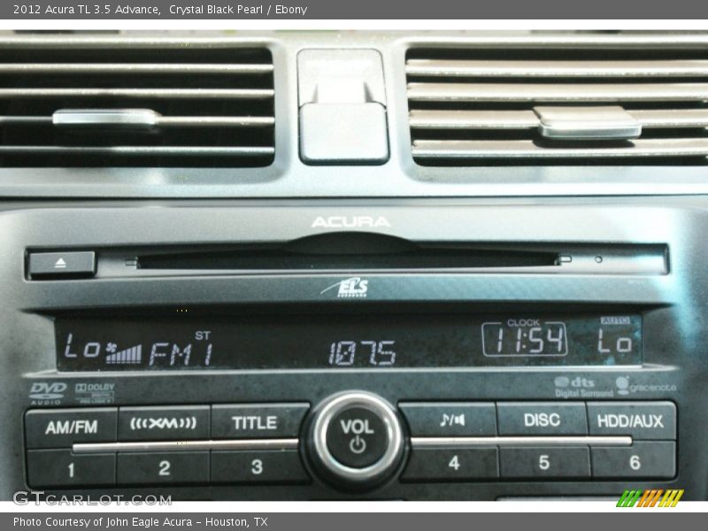 Crystal Black Pearl / Ebony 2012 Acura TL 3.5 Advance