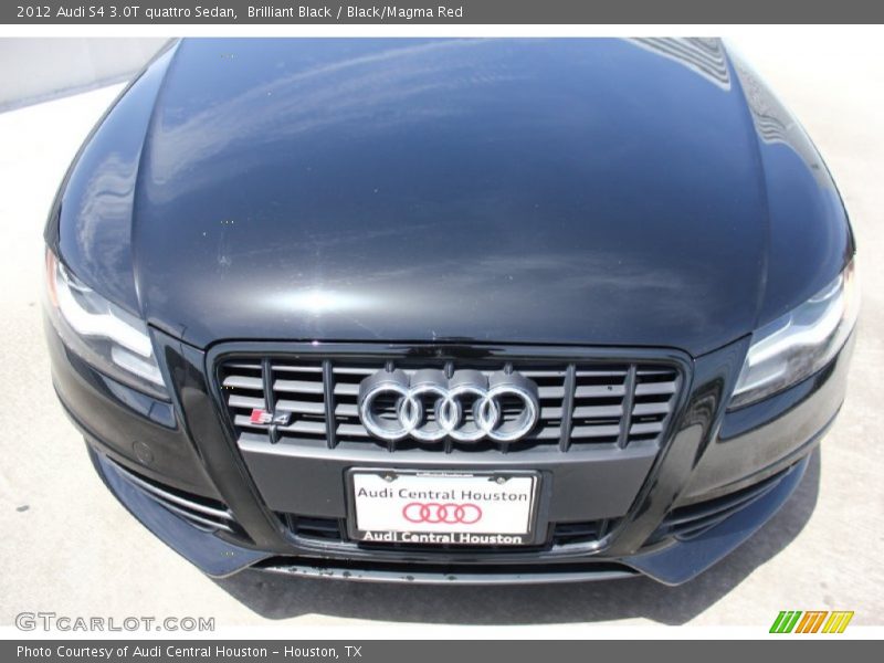 Brilliant Black / Black/Magma Red 2012 Audi S4 3.0T quattro Sedan