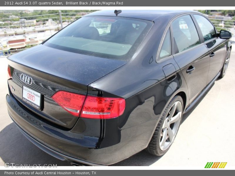 Brilliant Black / Black/Magma Red 2012 Audi S4 3.0T quattro Sedan