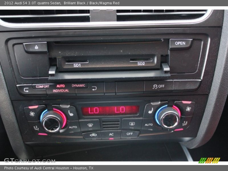 Brilliant Black / Black/Magma Red 2012 Audi S4 3.0T quattro Sedan