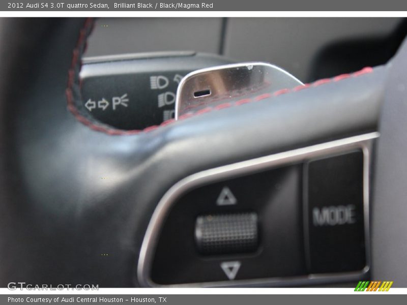 Brilliant Black / Black/Magma Red 2012 Audi S4 3.0T quattro Sedan
