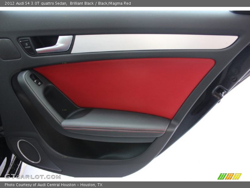 Brilliant Black / Black/Magma Red 2012 Audi S4 3.0T quattro Sedan