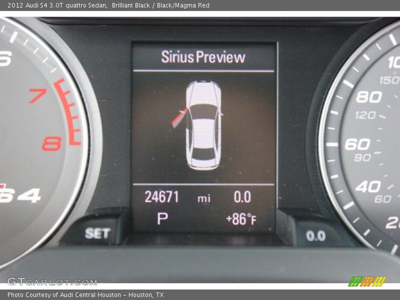 Brilliant Black / Black/Magma Red 2012 Audi S4 3.0T quattro Sedan