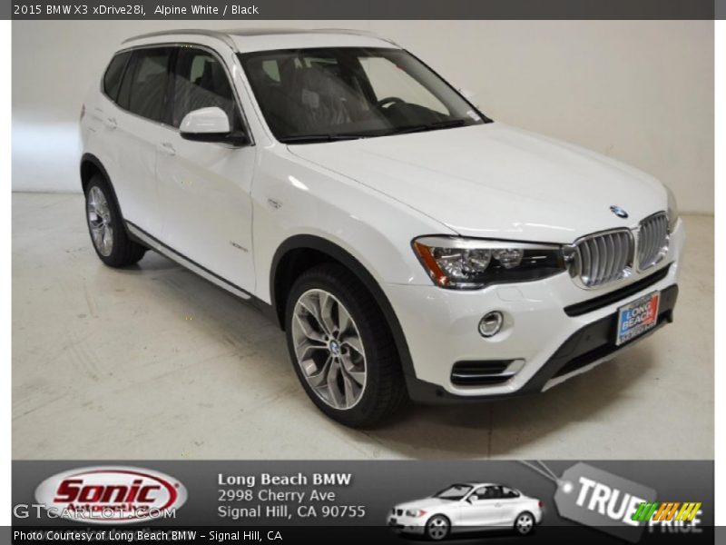 Alpine White / Black 2015 BMW X3 xDrive28i