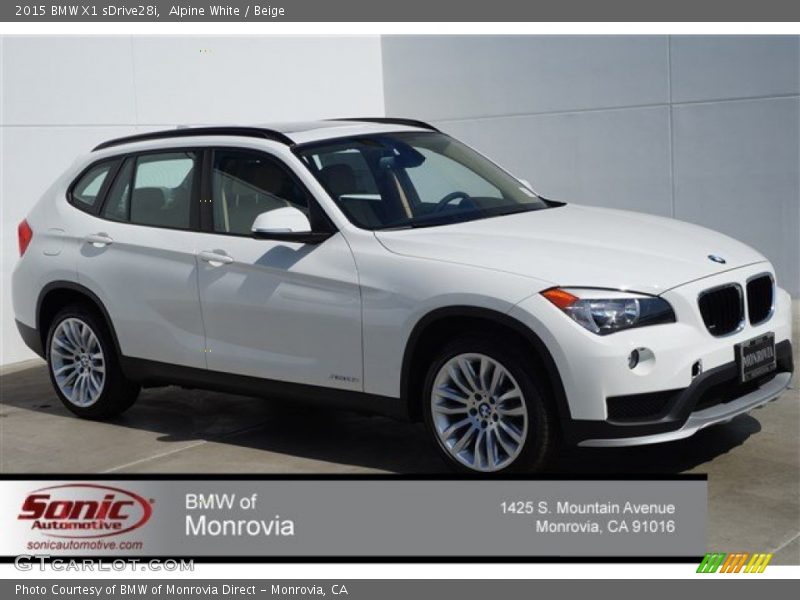 Alpine White / Beige 2015 BMW X1 sDrive28i