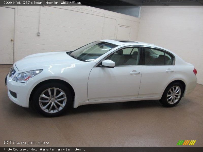Moonlight White / Wheat 2009 Infiniti G 37 x Sedan