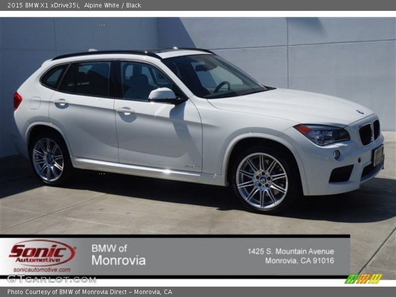 Alpine White / Black 2015 BMW X1 xDrive35i