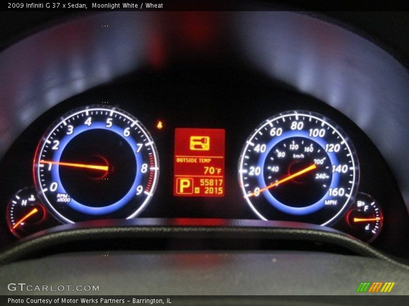 Moonlight White / Wheat 2009 Infiniti G 37 x Sedan