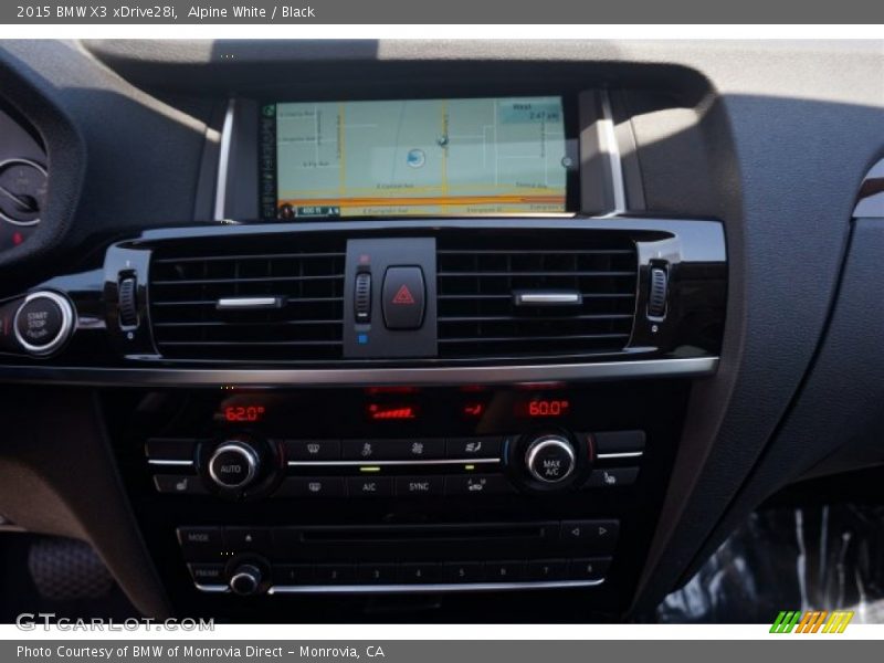 Alpine White / Black 2015 BMW X3 xDrive28i