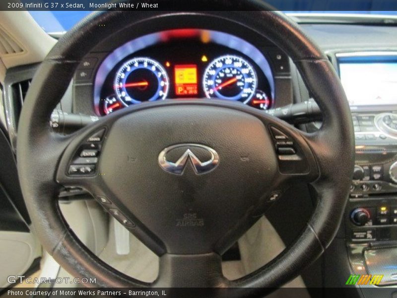 Moonlight White / Wheat 2009 Infiniti G 37 x Sedan