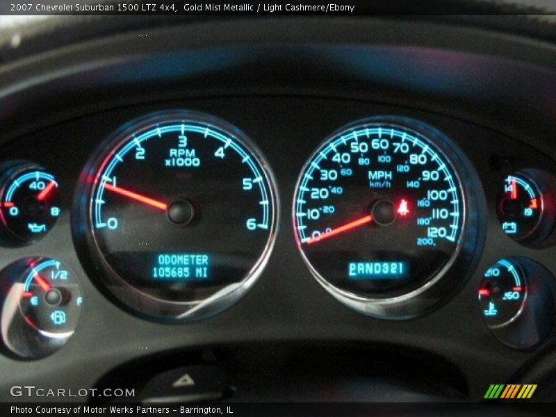 Gold Mist Metallic / Light Cashmere/Ebony 2007 Chevrolet Suburban 1500 LTZ 4x4