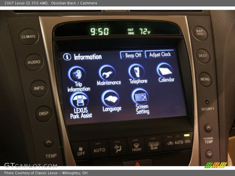 Obsidian Black / Cashmere 2007 Lexus GS 350 AWD