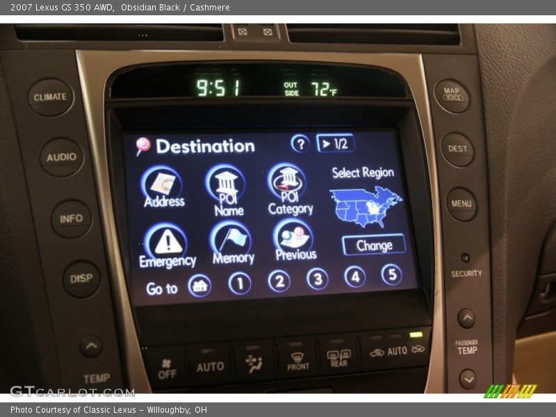 Obsidian Black / Cashmere 2007 Lexus GS 350 AWD