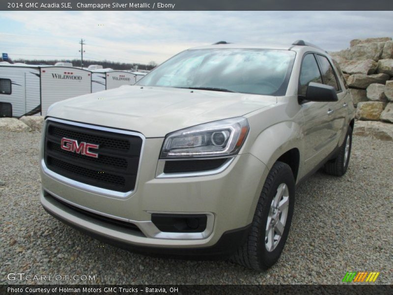 Champagne Silver Metallic / Ebony 2014 GMC Acadia SLE