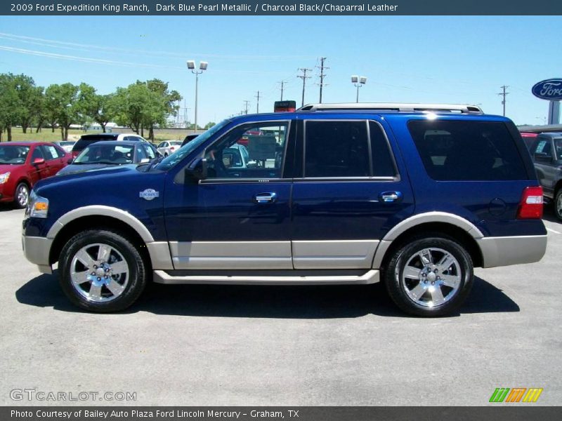 Dark Blue Pearl Metallic / Charcoal Black/Chaparral Leather 2009 Ford Expedition King Ranch