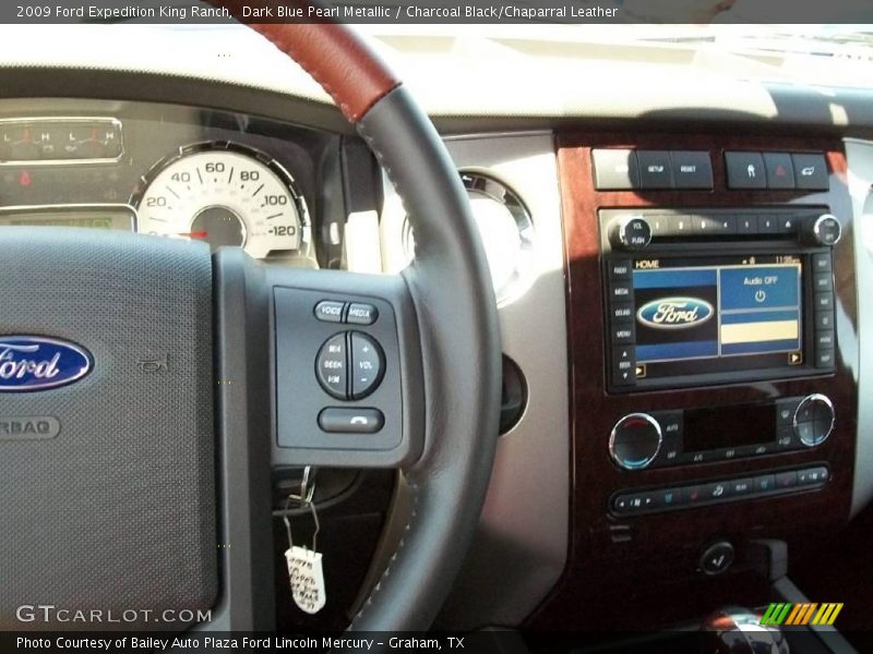 Dark Blue Pearl Metallic / Charcoal Black/Chaparral Leather 2009 Ford Expedition King Ranch