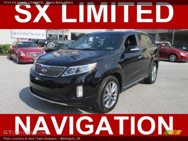 Ebony Black / Black 2014 Kia Sorento Limited SXL