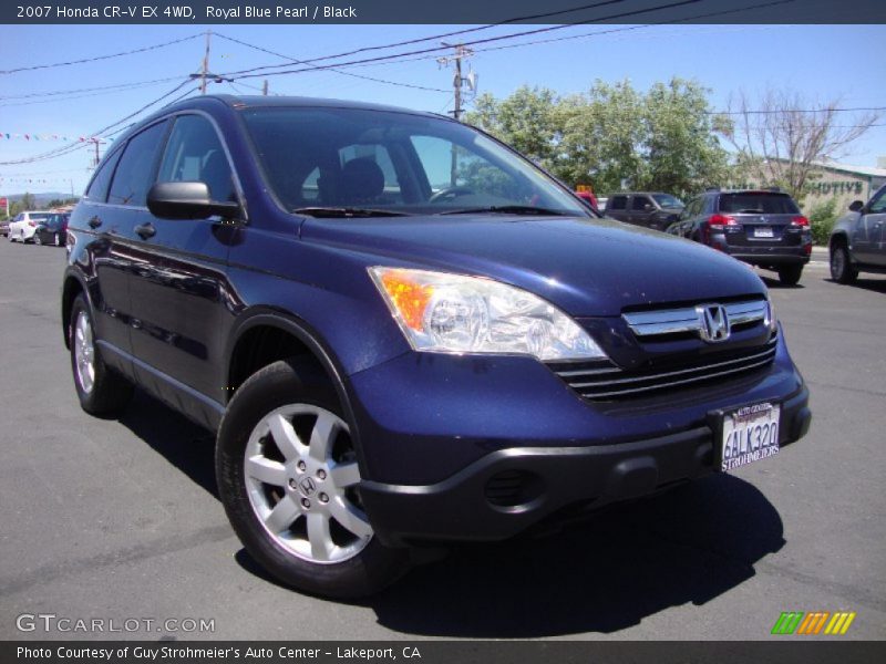 Royal Blue Pearl / Black 2007 Honda CR-V EX 4WD
