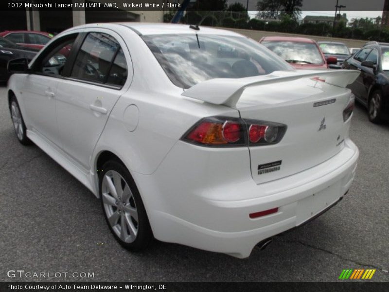Wicked White / Black 2012 Mitsubishi Lancer RALLIART AWD