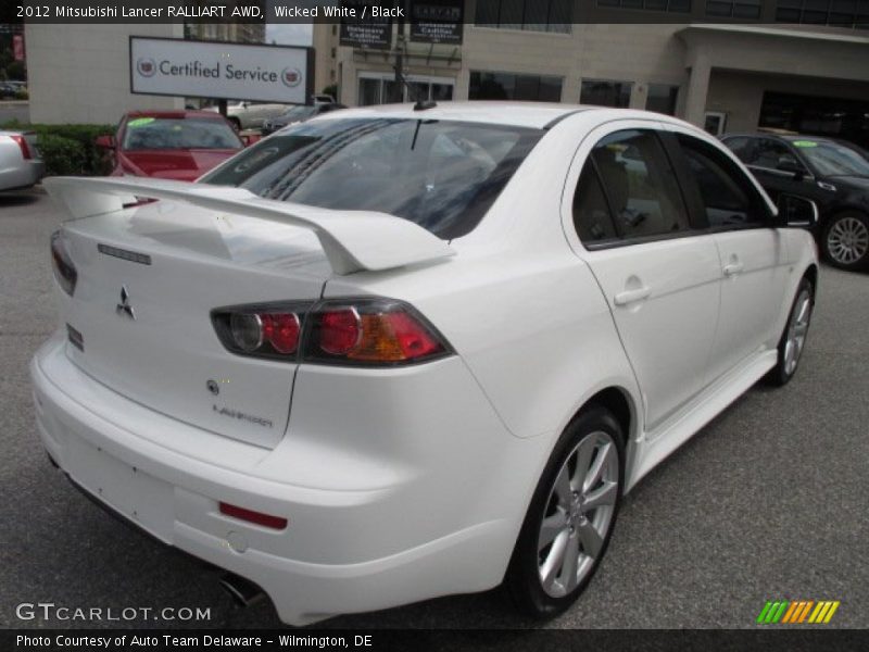 Wicked White / Black 2012 Mitsubishi Lancer RALLIART AWD