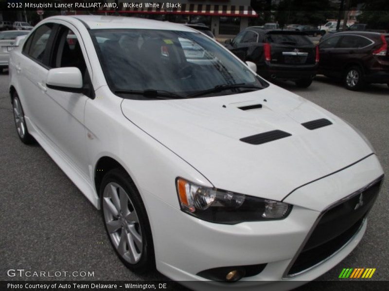 Wicked White / Black 2012 Mitsubishi Lancer RALLIART AWD