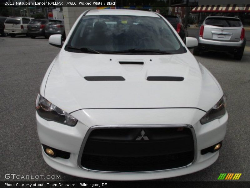 Wicked White / Black 2012 Mitsubishi Lancer RALLIART AWD
